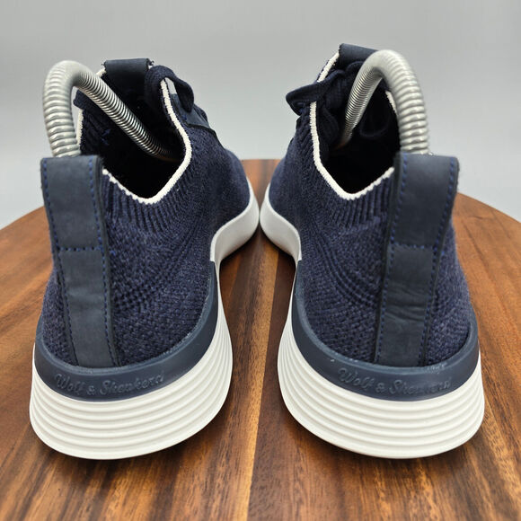Wolf and Shepherd Knit Trainer Shoes Men\'s 6 / 6.5 Navy Blue Athletic Sneakers main image 7